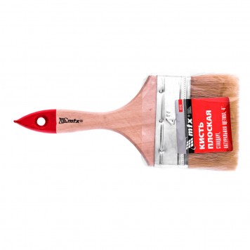 82545 | Кисть плоская "Стандарт" 4" (100 мм), натуральная щетина, деревянная ручка, MTX-3