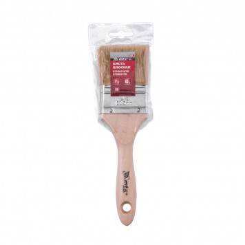83054 | Кисть плоская "Евро" 2,5", натуральная щетина, деревянная ручка, MTX-3