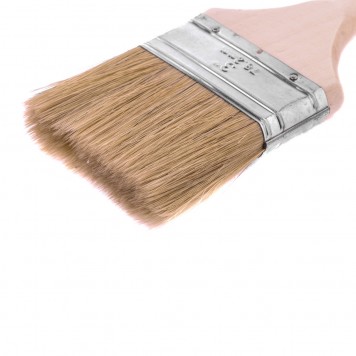 83056 | Кисть плоская "Евро" 3", натуральная щетина, деревянная ручка, MTX-2