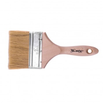 83057 | Кисть плоская "Евро" 4", натуральная щетина, деревянная ручка, MTX-0