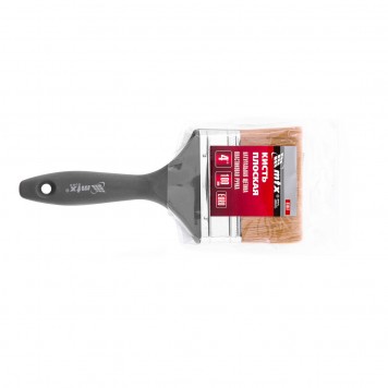 83067 | Кисть плоская "Евро" 4", натуральная щетина, пластмассовая ручка, MTX-3