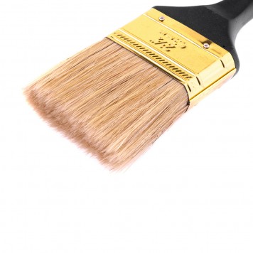 83163 | Кисть плоская 2,5", натуральная щетина, пластмассовая ручка, MTX ПРОФИ-1