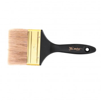 83165 | Кисть плоская 4", натуральная щетина, пластмассовая ручка, MTX ПРОФИ-0