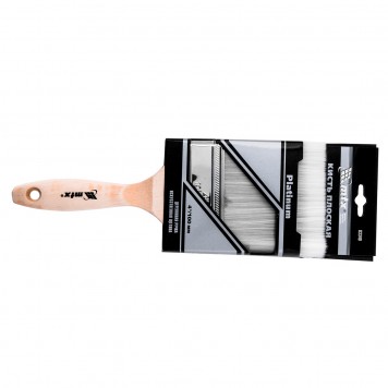 83340 | Кисть плоская Platinum 4", искусственная щетина, деревянная ручка, MTX-3