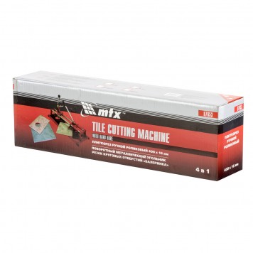 87653 | Плиткорез 400 х 16 мм, "Балеринка", поворотный металлический угольник, MTX-6