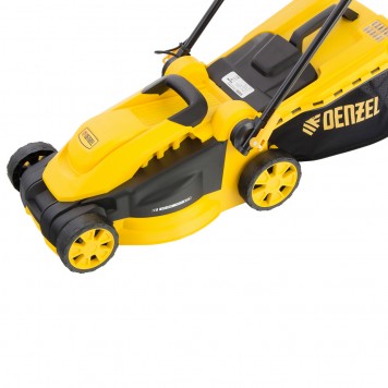 96616 | Газонокосилка электрическая GM-1600, 1600 Вт, ширина 36 см, 3 уровя, травосборник 35 л., DENZEL-1