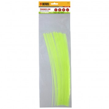 96100 | Леска для триммера, круглая нарезанная 2 мм х 30 см, 50 шт, DENZEL FLEX CORD-0