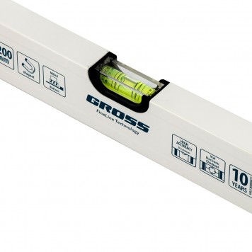 33674 | Уровень алюминиевый, 1200 мм, фрезерованный, 3 глазка, магнитный, GROSS-2