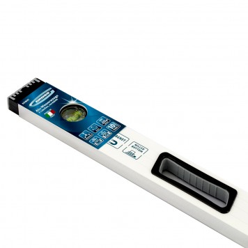 34372 | Уровень алюминиевый, 1000 мм, усиленный, рукоятки, фрезерованный, 3 глазка, магнитный, GROSS-1