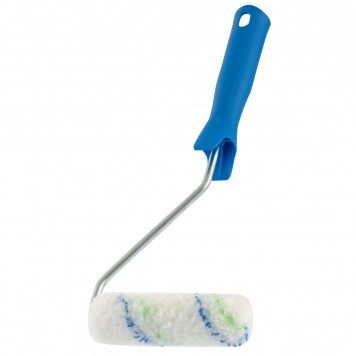 80580 | Мини-валик в сборе "Водные краски", 110 мм, ворс 12 мм, D 16 мм, D ручки 6 мм, полиэстер, СИБРТЕХ-0