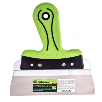 85581 | Шпатель фасадный, нержавеющая сталь, 200 мм, двухкомпонентная ручка, СИБРТЕХ-0