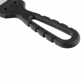 85138 | Шпатель из нержавеющей стали, 100 мм, зуб 4 х 4 мм, пластмассовая ручка Россия, РОССИЯ-4