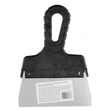 85149 | Шпатель фасадный из нержавеющей стали, 150 мм, пластмассовая ручка Россия, РОССИЯ-0