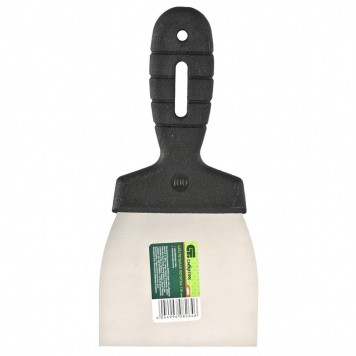 85435 | Шпательная лопатка из нержавеющей стали, 100 мм, пластмассовая ручка, СИБРТЕХ-0