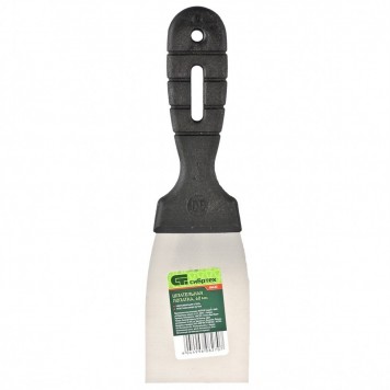 85432 | Шпательная лопатка из нержавеющей стали, 60 мм, пластмассовая ручка, СИБРТЕХ-0