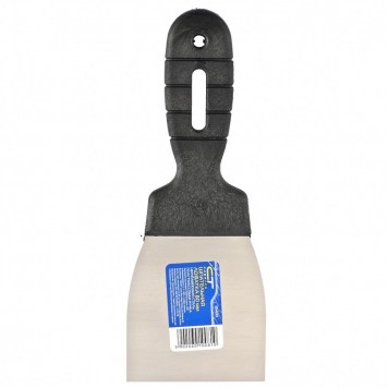 85433 | Шпательная лопатка из нержавеющей стали, 80 мм, пластмассовая ручка, СИБРТЕХ-0