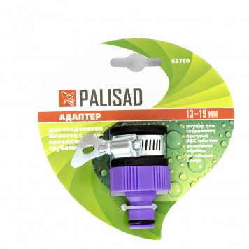 65760 | Адаптер пластмассовый, 3/4 с внешним хомутом, PALISAD-1
