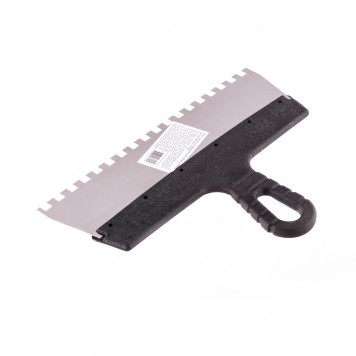 85144 | Шпатель из нержавеющей стали, 300 мм, зуб 8 х 8 мм, пластмассовая ручка Россия, РОССИЯ-2