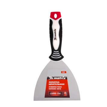 85537 | Шпательная лопатка из нержавеющей стали, 120 мм, трехкомпонентная ручка, MATRIX-0