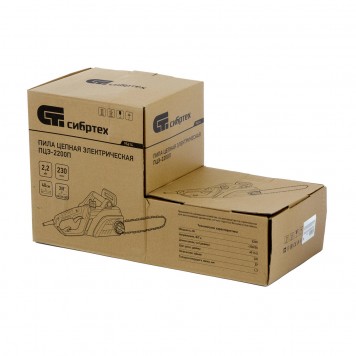 95614 | Пила цепная электрическая ПЦЭ-2200П с поперечным двигателем, 2,2 кВт, 16", 40 см, СИБРТЕХ-7