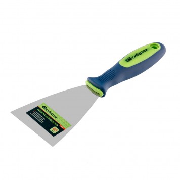 85524 | Шпательная лопатка из нержавеющей стали, 80 мм, двухкомпонентная ручка, СИБРТЕХ-1