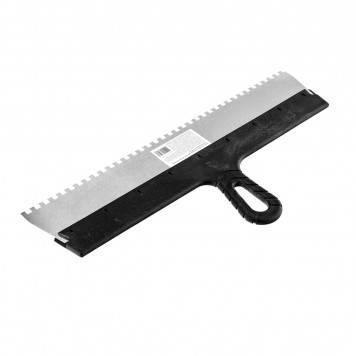 85142 | Шпатель из нержавеющей стали, 450 мм, зуб 6 х 6 мм, пластмассовая ручка Россия, РОССИЯ-2