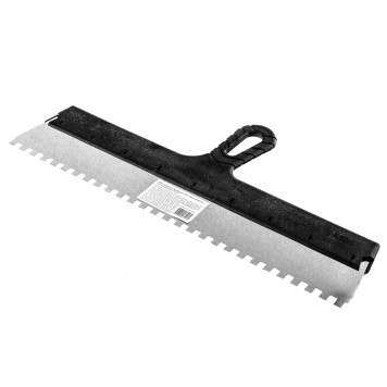 85146 | Шпатель из нержавеющей стали, 450 мм, зуб 8 х 8 мм, пластмассовая ручка Россия, РОССИЯ-1