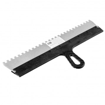 85146 | Шпатель из нержавеющей стали, 450 мм, зуб 8 х 8 мм, пластмассовая ручка Россия, РОССИЯ-2