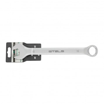 15221 | Ключ комбинированный, 16 мм, CrV, матовый хром, STELS-3