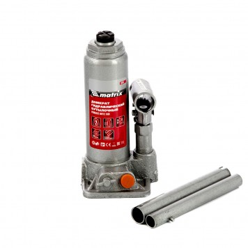 50761 | Домкрат гидравлический бутылочный, 2 т, h подъема 181-345 мм, MATRIX-1