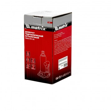 50761 | Домкрат гидравлический бутылочный, 2 т, h подъема 181-345 мм, MATRIX-2