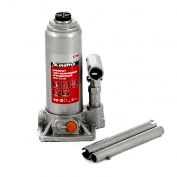 50763 | Домкрат гидравлический бутылочный, 4 т, h подъема 194-372 мм, MATRIX-1
