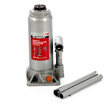 50766 | Домкрат гидравлический бутылочный, 8 т, h подъема 230-457 мм, MATRIX-1