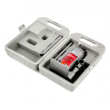 50774 | Домкрат гидравлический бутылочный, 3 т, h подъема 178-343 мм, в пластиковом кейсе, MATRIX-3