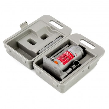 50776 | Домкрат гидравлический бутылочный, 5 т, h подъема 197-382 мм, в пластиковом кейсе, MATRIX-3