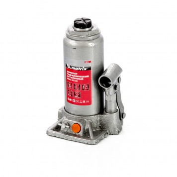 50776 | Домкрат гидравлический бутылочный, 5 т, h подъема 197-382 мм, в пластиковом кейсе, MATRIX-0