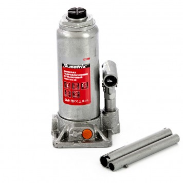 50777 | Домкрат гидравлический бутылочный, 6 т, h подъема 216-413 мм, в пластиковом кейсе, MATRIX-1