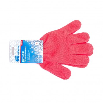 68658 | Перчатки трикотажные, акрил, коралл, оверлок, СИБРТЕХ-1