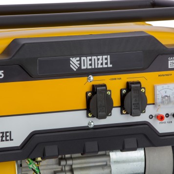 946814 | Генератор бензиновый PS 25, 2.5 кВт, 230 В, 15 л, ручной стартер, DENZEL-3