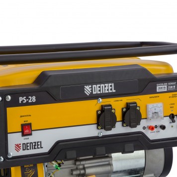 946824 | Генератор бензиновый PS 28, 2.8 кВт, 230 В, 15 л, ручной стартер, DENZEL-3