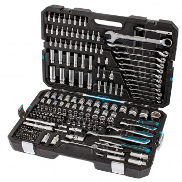 14157 | Набор инструментов 216 предметов, 120 зубьев, CrV 1/2", 3/8", 1/4", GROSS-1