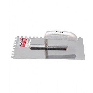 86739 | Гладилка из нержавеющей стали, 280 x 130 мм, деревянная ручка, зуб 8 x 8 мм, MATRIX-2