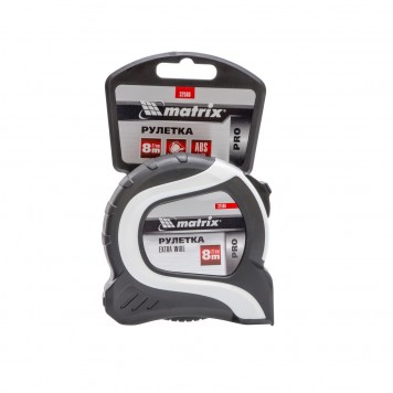 32586 | Рулетка, 8 м x 27 мм, двухкомпонентный корпус, MATRIX EXTRA WIDE PRO-3