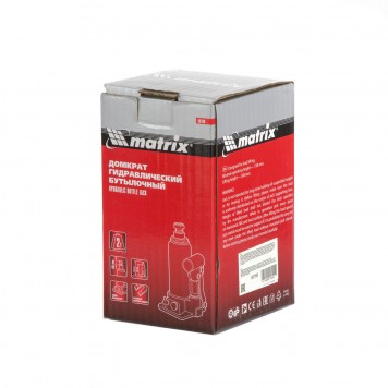 50760 | Домкрат гидравлический бутылочный, 2 т, h подъема 158-308 мм, MATRIX-2