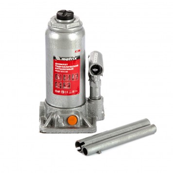 50764 | Домкрат гидравлический бутылочный, 5 т, h подъема 197-382 мм, MATRIX-1