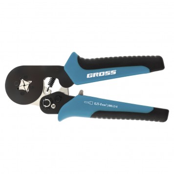 17724 | Клещи (пресс-клещи) для обжима наконечников электропроводов с сечением 0,25-8 мм2, GROSS-0