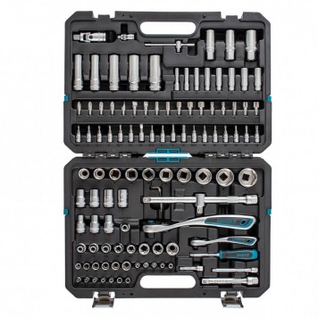14155 | Набор инструментов 109 предметов, 120 зубьев, CrV 1/4, 1/2", GROSS-0