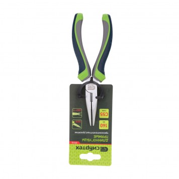 17113 | Длинногубцы прямые, 160 мм, трехкомпонентные рукоятки, СИБРТЕХ-3