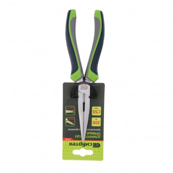 17115 | Длинногубцы прямые, 200 мм, трехкомпонентные рукоятки, СИБРТЕХ-3