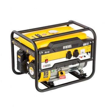946834 | Генератор бензиновый PS 33, 3.3 кВт, 230 В, 15 л, ручной стартер, DENZEL-0